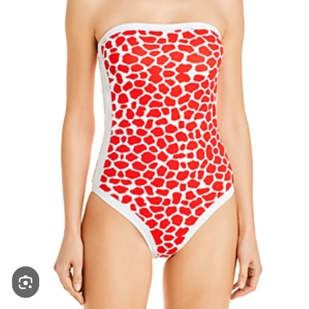 ALEXANDRA MIRO WHITNEY STRUCTURED ONE PIECE SWIMSUIT IN RED GIRAFFE - Picture 3 of 9
